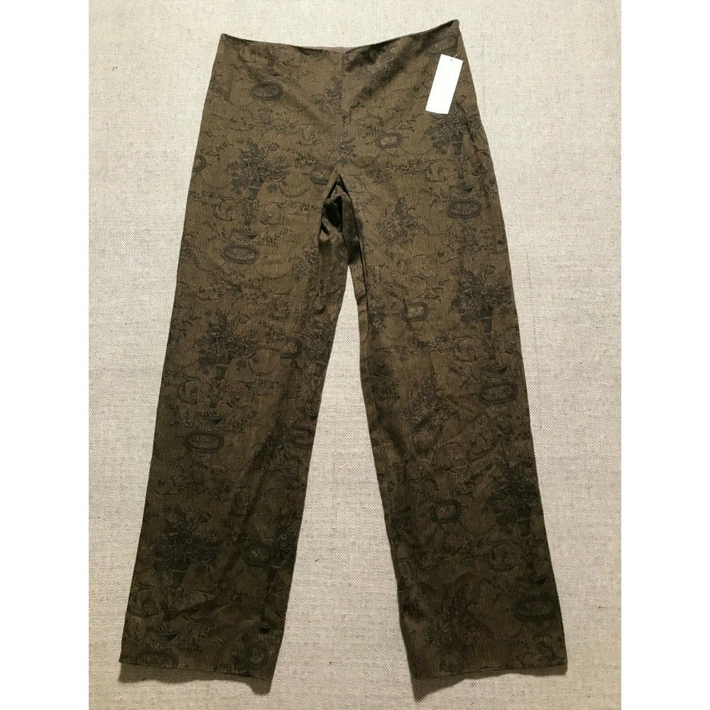 Lord & Taylor Women's Pants 14P Petite Floral Casual Pants Zipper Fly #1674